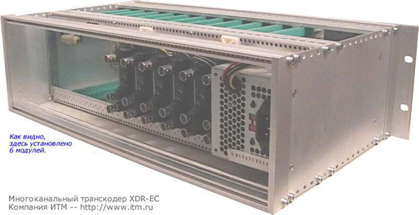 Транскодер XDR-EC со стороны соединителей